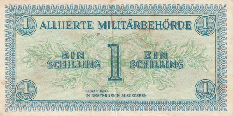 Austria ALLIED MILITARY AUTHORITY 1 Schilling 1944

Pick#103b XF