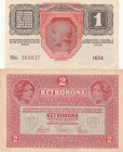 Austria 1, 2 Kronen 1919