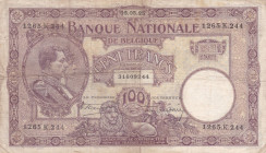Belgium 100 Francs 1925