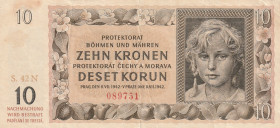 Bohemia & Moravia 10 Korun 1942