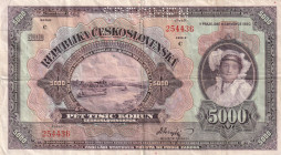 Czechoslovakia 5000 Korun 1920