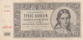 Czechoslovakia 1000 Korun 1945