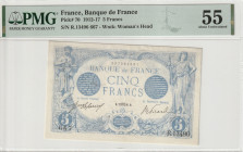 France 5 Francs 1916 PMG 55