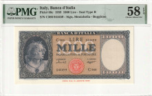 Italy 1000 Lire 1959 (Medusa) PMG 58 EPQ