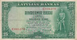Latvia 25 Latu 1938