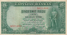 Latvia 25 Latu 1938