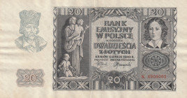 Poland 20 Zlotych 1940