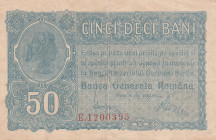 Romania German Occupation WWI 50 Bani 1917