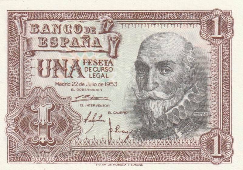 Spain 1 Peseta 1953

P-144a.2, N# 202369; UNC