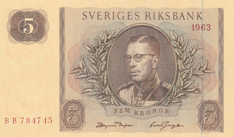 Sweden 5 Kronor 1963

Pick#50 UNC