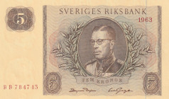 Sweden 5 Kronor 1963