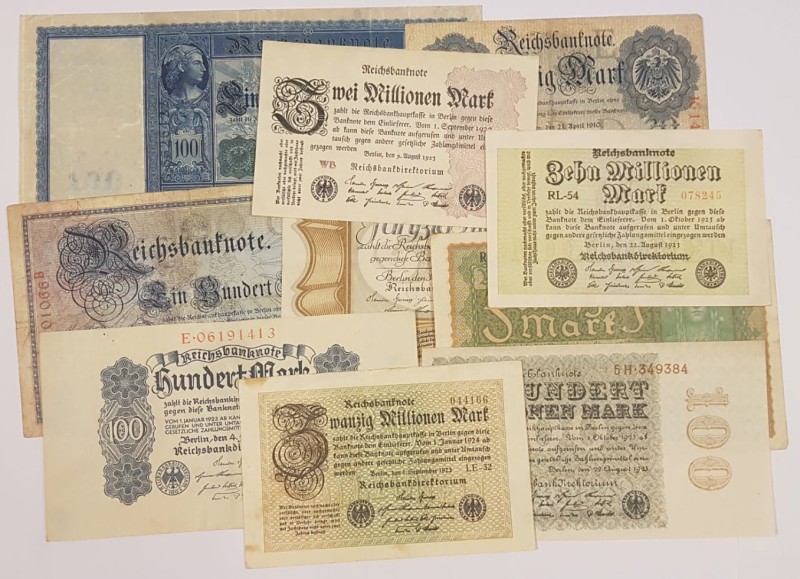 Germany Lot of 10 banknotes

VF-AU