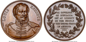 Franz Joseph I bronze "Louis Kossuth" Medal 1851-Dated MS65 Brown NGC, Hauser-7542. 41mm. By Borrel. Dedicated to the Hungarian nationalist, politicia...