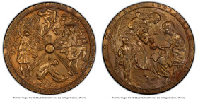 "50th Anniversary of the Societe Internationale Forestiere et Miniere" bronze Specimen Medal 1956 SP62 PCGS, Vancraenbroeck-47. 85mm. By Brunet. HID09...