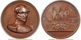 Leopold I bronze "Verviers-Aachen Railway" Medal 1843-Dated MS63 Brown NGC, Guioth-368, Moyaux-65. 73mm. By Hart. HID09801242017 © 2023 Heritage Aucti...