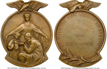 "Commission for Relief in Belgium" bronze Medal ND MS64 NGC, 64.5mm x 50mm. By Devreese. Awarded to Joseph A. Nash for his service from 1915-1919. HID...