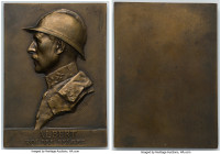 "Albert King of the Belgians - Roi Des Belges" bronze Medal ND UNC, 70mm x 50mm. 106.19gm. By Eug. J. de Bremaecker. HID09801242017 © 2023 Heritage Au...