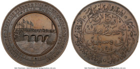 Abbas Hilmy II bronze "Bahr Hassan Wassef - Drainage System" Medal 1901-Dated MS63 Brown NGC, 42mm. Commemorating the successful completion of the bar...