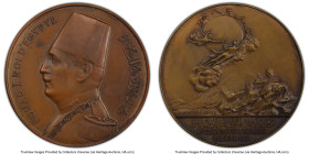 Fuad I bronzed "10th International Postal Congress - Cairo" Medal 1934 MS63 PCGS, 70mm. By P. Minassian. From the Sphinx Collection HID09801242017 © 2...