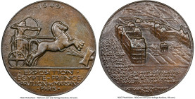 Farouk bronze "Egypt-France Louvre Exposition" Medal 1949 AU58 Brown NGC, 53mm. By H. Dropsy. From the Sphinx Collection HID09801242017 © 2023 Heritag...