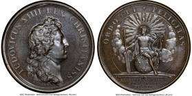Louis XIV bronze "Government to the State" Medal 1661-Dated MS66 Brown NGC, Divo-59. 41mm. By J. Mauger. HID09801242017 © 2023 Heritage Auctions | All...