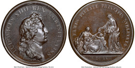 Louis XIV bronze "Famine Relief" Medal 1662-Dated MS66 Brown NGC, Divo-69. 41mm. By J. Mauger. HID09801242017 © 2023 Heritage Auctions | All Rights Re...