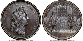 Louis XIV bronze "Spanish Apology" Medal 1662-Dated MS65 Brown NGC, Divo-68. 41mm. By J. Mauger. HID09801242017 © 2023 Heritage Auctions | All Rights ...