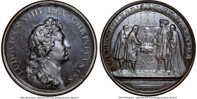 Louis XIV bronze "Alliance with Swiss" Medal 1663-Dated MS65 Brown NGC, Divo-76. 41mm. By J. Mauger. HID09801242017 © 2023 Heritage Auctions | All Rig...