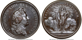 Louis XIV bronze "France Flourishing" Medal 1663-Dated MS64 Brown NGC, Divo-72. 41mm. By J. Mauger. HID09801242017 © 2023 Heritage Auctions | All Righ...