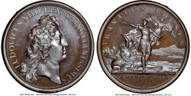 Louis XIV bronze "Army Crossing the Rhine" Medal 1672-Dated MS67 Brown NGC, Divo-123. 41mm. By J. Mauger. HID09801242017 © 2023 Heritage Auctions | Al...