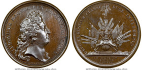 Louis XIV bronze "Agosta Naval Victory" Medal 1676-Dated MS67 Brown NGC, Divo-152. 41mm. By J. Mauger. HID09801242017 © 2023 Heritage Auctions | All R...