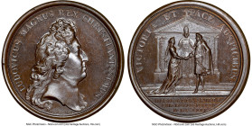 Louis XIV bronze "Marriage of Louis and Maria Anna" Medal 1680-Dated MS65 Brown NGC, Divo-180. 41mm. By J. Mauger. HID09801242017 © 2023 Heritage Auct...