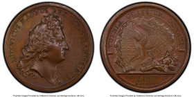 Louis XIV bronze Restrike Specimen "Port of Brest" Medal 1681-Dated MS62 PCGS, Divo-189. 41mm. By J. Mauger. HID09801242017 © 2023 Heritage Auctions |...