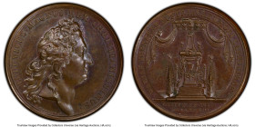 Louis XIV bronze Restrike Specimen "Death of Maria Teresa of Spain" Medal 1683-Dated SP62 Brown PCGS, Divo-197. 41mm. By Mauger. HID09801242017 © 2023...