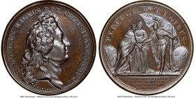 Louis XIV bronze "James II and Family Visit" Medal 1689-Dated MS66 Brown NGC, Divo-225. 41mm. By J. Mauger. HID09801242017 © 2023 Heritage Auctions | ...