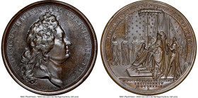 Louis XIV bronze "Order of the Holy Spirit" Medal 1689-Dated MS66 Brown NGC, Divo-226. 41mm. By J. Mauger. HID09801242017 © 2023 Heritage Auctions | A...
