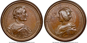 "Gerard & Hedwig Marriage" bronze Medal 1728-Dated MS66 Brown NGC, 48mm. By Ferdinand de Saint-Urbain. HID09801242017 © 2023 Heritage Auctions | All R...
