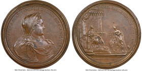 Louis XV bronze "Elisabeth Charlotte de Bourbon-Orléans" Medal 1729-Dated AU Details (Reverse Tooled) NGC, Wurzb.-1859. 57mm. By F. de Saint Urbain. H...