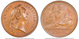 Louis XV bronzed Specimen "Capture of Tournay" Restrike Medal 1745-Dated SP64 PCGS, Divo-130. 40mm. By F. Marteau. HID09801242017 © 2023 Heritage Auct...