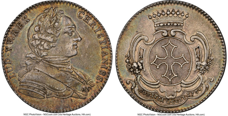 Louis XV silver "Languedoc" Medal 1764-Dated AU55 NGC, 30mm. HID09801242017 © 20...