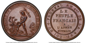 Republic bronzed "Bataille de Millesimo" Specimen Medal An 4 (1796) SP63 PCGS, Julius-495. 42mm. HID09801242017 © 2023 Heritage Auctions | All Rights ...