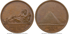 "Conquest of Lower Egypt" bronze Medal 1798-Dated MS63 Brown NGC, Julius-627. 33mm. By Brenet. This striking Medal, commemorating the French conquest ...