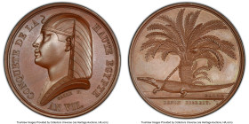Republic bronzed Specimen "Conquest of Upper Egypt" Medal L'An VII (1799) SP66 PCGS, Lec-11, Julius-694. 35mm. By Galle. Commemorating the French camp...