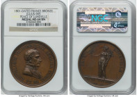 Napoleon bronze "Peace of Luneville" Medal 1801-Dated MS64 Brown NGC, Julius-905. 42mm. By Andrieu. Commemorating the signing of the Peace Treaty of L...