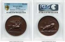 Napoleon bronzed Specimen "Treaty of Amiens Broken" Medal 1803 SP63 PCGS, Bramsen-271. 41mm. By Jeuffroy. With an attractive veil of burnt sienna and ...