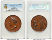Napoleon copper Specimen "Coronation Celebrations" Medal 1804-Dated SP64 Brown PCGS, Bramsen-358. 68mm. By Gallé and Jeuffroy. Design by Prudhomme. Fr...