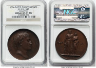 Napoleon bronze "Cowpox" Medal 1804-Dated MS63 Brown NGC, Julius-1343. 40mm. By Andrieu F. Commemorating the successful use and spreading of the cowpo...