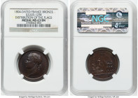 Napoleon bronze "Distribution of the Flags" Medal 1804-Dated MS63 Brown NGC, Julius-1294. 22mm. By Droz, Jeuffroy. With a detailed and eye-catching mo...