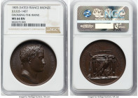 Napoleon bronze "Crossing the Rhine" 1805-Dated MS66 Brown NGC, Julius-1407. 40mm. By Andrieu. This eye-catching and glossy offering, commemorating Na...
