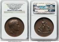 Napoleon bronze "Capture of Vienna & Presbourg" 1805-Dated MS63 Brown NGC, Julius-1439. 40mm. By D. Fecit, A. Galle, D. Denon. With Napoleon depicted ...